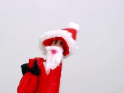 Santa finger concept Stock Footage