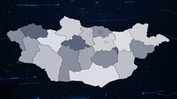 Mongolia network map Stock Footage