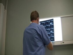 Dr. At Lightbox NTSC Stock Footage