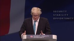 Boris Johnson speaking at the Conservative party conference News Clip