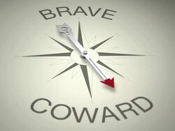 Brave Versus Coward Stock Footage