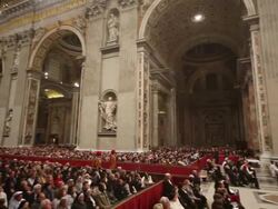 ATMOSPHERE - Midnight Mass in St. Peter's Basilica on December 25, 2012 in Vatican City, Vatican (Footage by Getty Images) Stock Footage