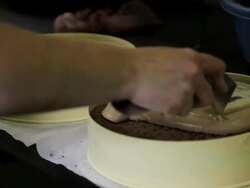 Making fresh cake in kitchen Stock Footage