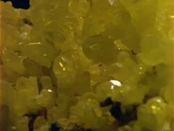 BCU Pan right across Yellow minerals, USA Stock Footage