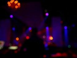 HD DJ in Disco Back View (Defocused) Stock Footage