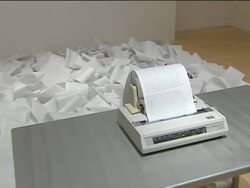 Hans Haacke criticises real estate bubble at Reina Stock Footage