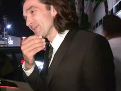 Justin Chadwick on Idris Elba Charisma & Performance at Mandela After Party Warwick in Hollywood Stock Footage