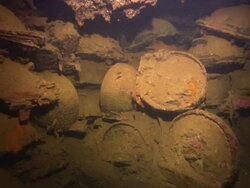 San Francisco, Wreck, Land Mines Stacked, Chuuk Lagoon, South Pacific Stock Footage