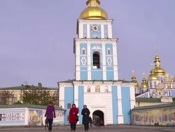 MS entrance monastery Stock Footage