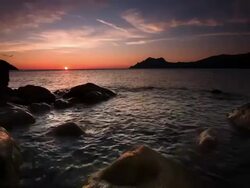 Sunset / Sunrise Sea Stock Footage
