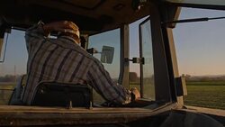 Farmer cultivating field Stock Footage
