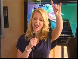 Shannen Doherty and cast members of the new "90210" try out the new music video game News Clip