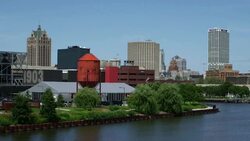 The Milwaukee Skyline (daytime) Stock Footage