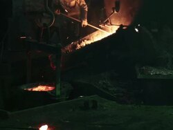Metal industry-Molten Steel Stock Footage