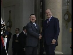 King Abdullah in Paris for talks News Clip