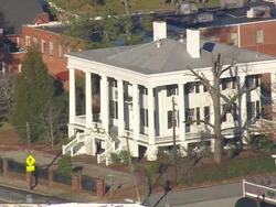 MS AERIAL Shot of white building / Georgia, United States Stock Footage