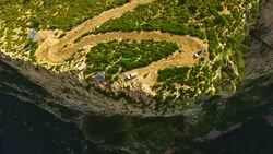 Aerial footage recorded by drone of beautiful mountain peak in the Catalan Pyrenees with amazing cliffs and nice views. 4K UHD. Stock Footage