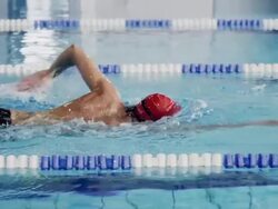 Athlete in water Stock Footage