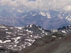 2010 AERIAL Gliders flying over Andes mountains / Santiago de Chile, Gran Santiago, Chile Stock Footage