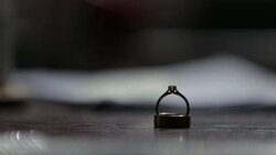 Rings on the Bible - Stock Footage Stock Footage