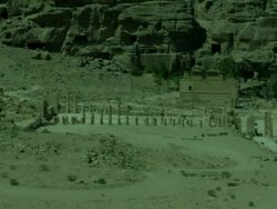 Petra archaeological site ruins, Jordan Stock Footage