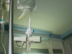 Medical Dropper working at hospital Stock Footage