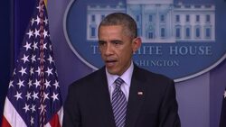 President Barack Obama urged protesters to be peaceful following a grand jury's decision not to indict officer Darrin Wilson in the death of Michael Brown. (Nov. 24) News Clip