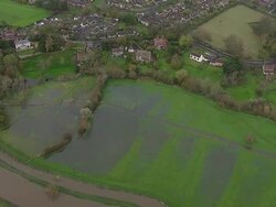 Flood defences and flood water in Somerset News Clip