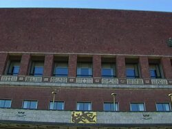 Tilt Down Building Eastern Norway Oslo Norway  Stock Footage