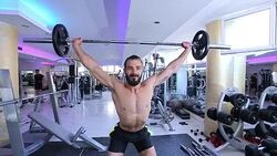 Barbell Squat Stock Footage