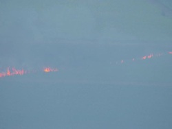 WS AERIAL View of smoke and burn / Ayr, Queensland, Australia Stock Footage
