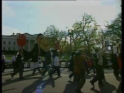 AIDS activists protest at White House News Clip