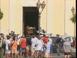 Funeral of victim of German mafia hit, coffins Instructional Video