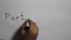 Hand writing a 'Part of the time' message on a white board using a black marker Stock Footage
