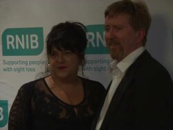 E. L James at Royal National Institute Of Blind People Summer Gala Stock Footage