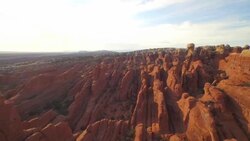 Drift past the Tower Arch at The Arches National Park Stock Footage