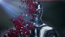 Metal Human fragmentation v1 Stock Footage