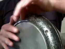 Playing Darabukka Stock Footage