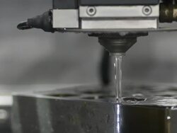 HD:water cutting milling machine Stock Footage