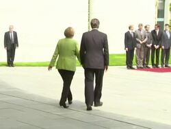 David Cameron visits Angela Merkel News Clip