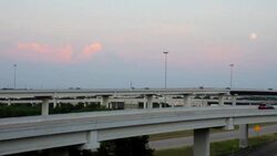 Busy Austin Traffic With Moon Time-lapse of Busy evening with lots of Cars and vehicles driving Stock Footage