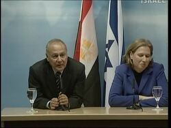 Israeli FM photo op with Egyptian FM, presser News Clip