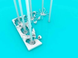 Puzzles in Paint, Blue and White (4 versions) Stock Footage