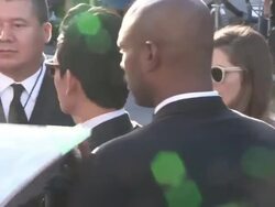 John Cho greets fans at the Star Trek Into Darkness Premiere in Hollywood, 05/14/13 Stock Footage