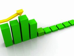 3D Falling Chart HD Stock Footage