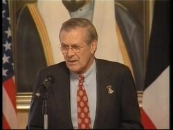 Rumsfeld comments on Iraq before departure News Clip