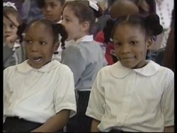 USA: NEW YORK: SCHOOL WITH LARGE NUMBER OF TWINS News Clip