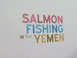ATMOSPHERE: Signage at Salmon Fishing In The Yemen Los Angeles Premiere on 3/5/2012 in Los Angeles, CA. (Footage by WireImage Video/Getty Images Entertainment Video) Stock Footage
