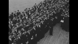 Religious service on board HMS Prince of Wales during Atlantic Conference News Clip