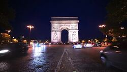 Arc de Triumph, Paris France Stock Footage